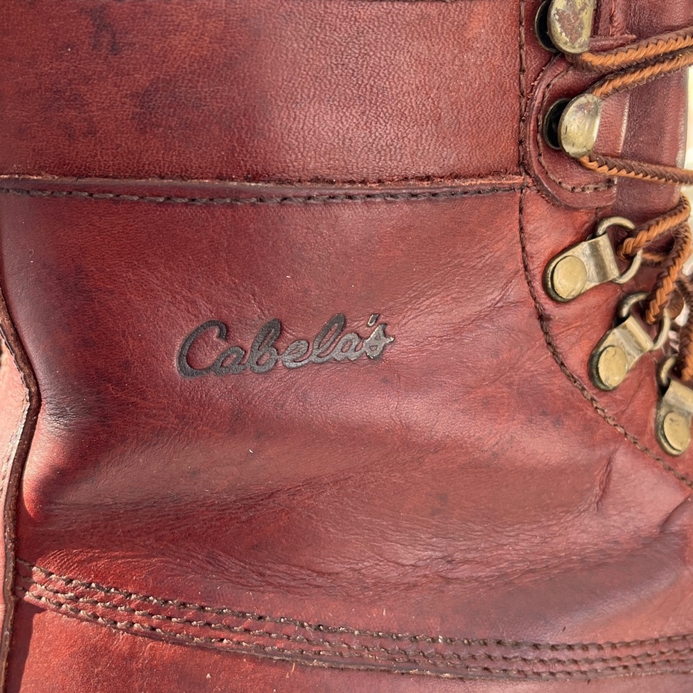 Cabela's Men's Rich Brown Leather Boots - Picture 6 of 12